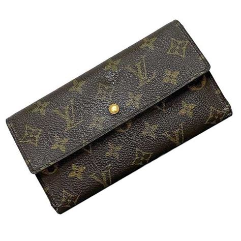 h0347 authentic louis vuitton international long trifold wallet m61215